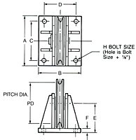 Single Base Mounted, Vertical Sheave Assemblies