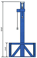 Welded Construction Benchoist Workstations - Front View