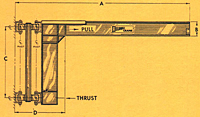 Dimensional Drawing for Jib Cranes Model 360 CDC