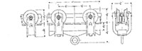 375/750 Pound (lb) Capacity Two/Four Wheel Trolley (US-264/US-265) - 2