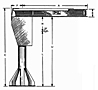 Dimensional Drawing for Model 400 BPM Base Plate Mounted Jib Cranes