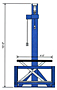 Welded Construction Benchoist Workstations - Scissor Style - Front View