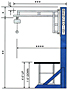 Welded Construction Benchoist Workstations - Scissor Style - Side View