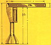 Dimensional Drawing for Model 200 BPM Base Plate Mounted Jib Cranes