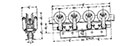 4000 Pound (lb) Capacity Special Close Coupled Eight Wheel Trolley (US-127) - 2