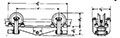 2000 Pound (lb) Capacity Four Wheel Trolley with Side Roller (US-271) - 2